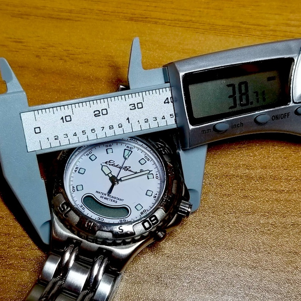 Men’s Vintage Watch Eddie Bauer Diver #3784/927 798 Stainless Steel & Silver